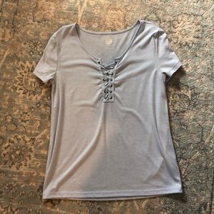 Light blue short sleeved shirt